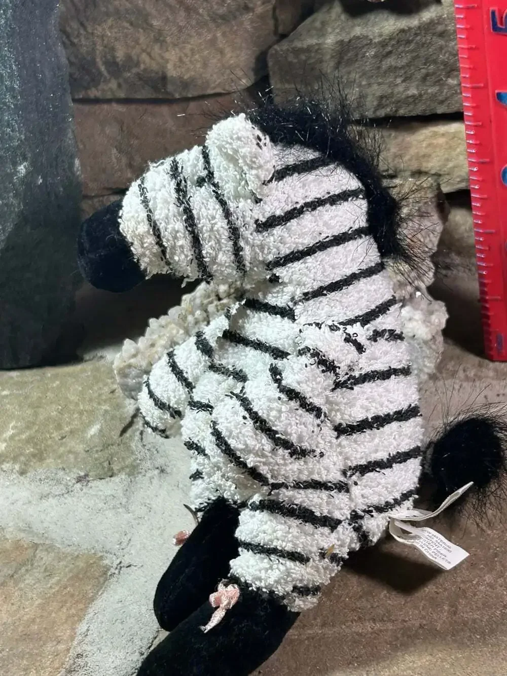 Zenia Zebra Terrycloth w/ Pink Bows RARE VTG Manhattan Toy Company 1998 READ